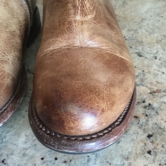 Bed Stu Cobbler Series Becca Tan Leather Rustic Ankle Boots - Picture 5 of 14